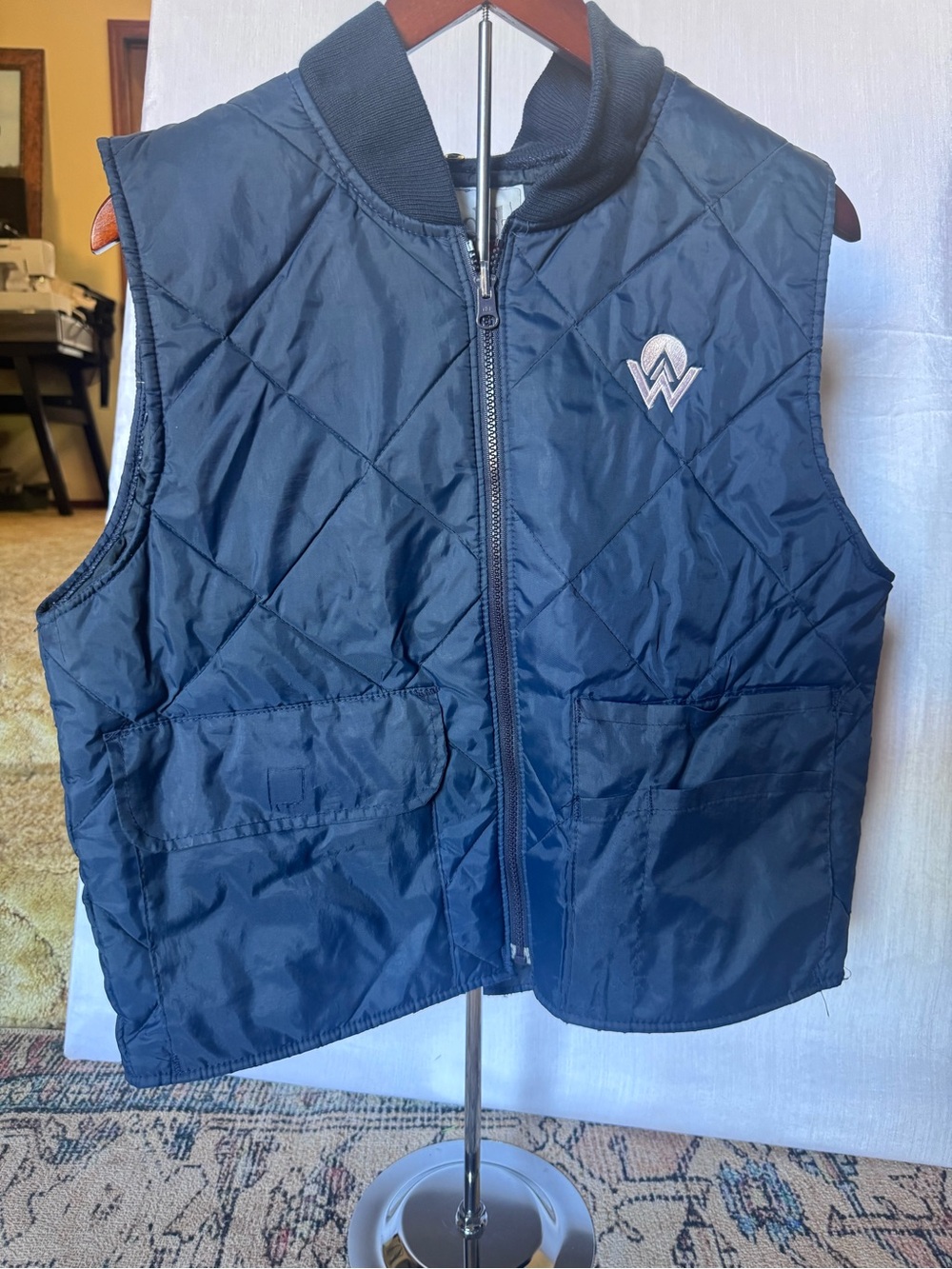 Todd Snyder Navy Quilted Bomber Vest